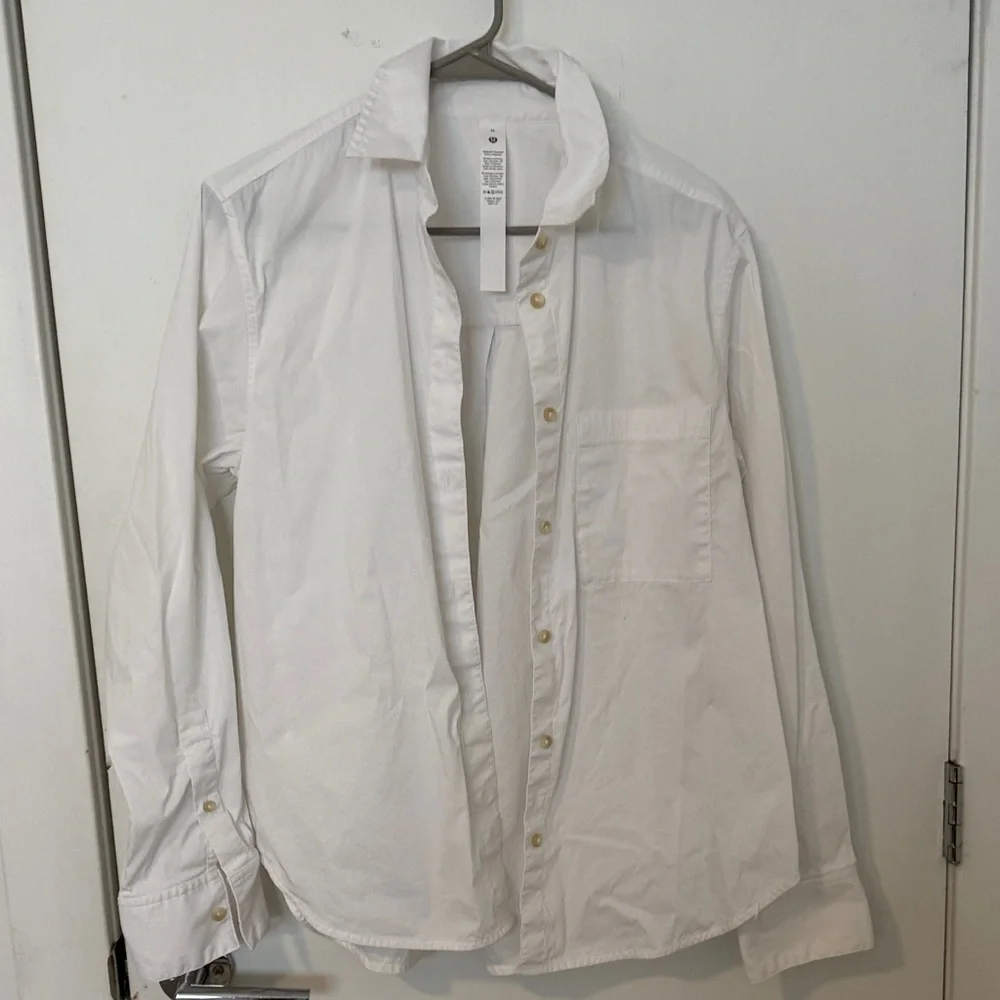 lululemon athletica womens White Button-Down Shirt - Picture 1 of 5